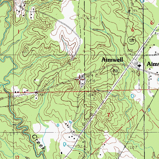 Topographic Map of Mount Zion Cemetery, LA