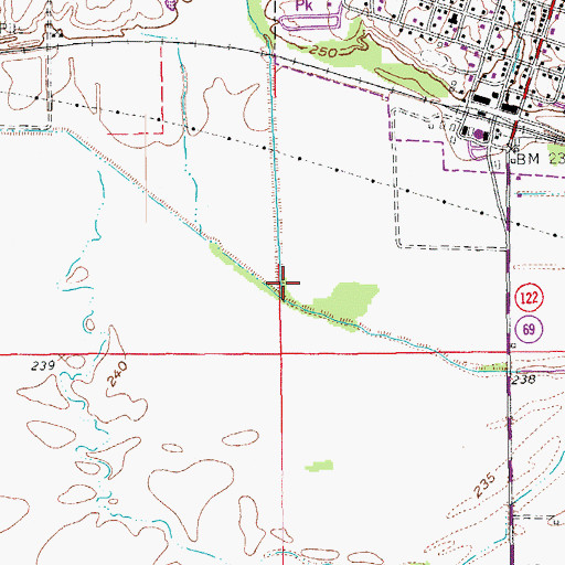 Topographic Map of Thompson Creek, AR
