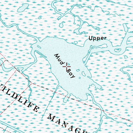 Topographic Map of Mud Bay, LA