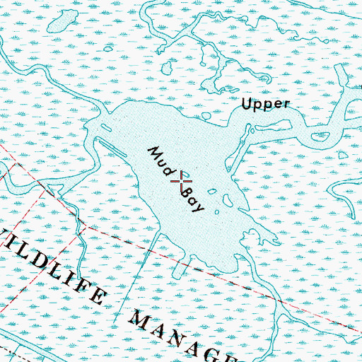 Topographic Map of Mud Bay, LA