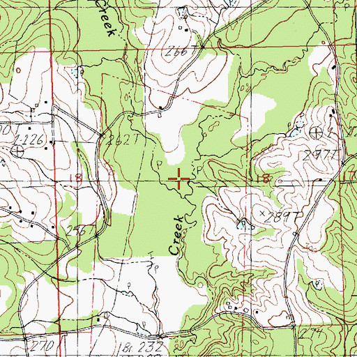 Topographic Map of Mud Creek, LA