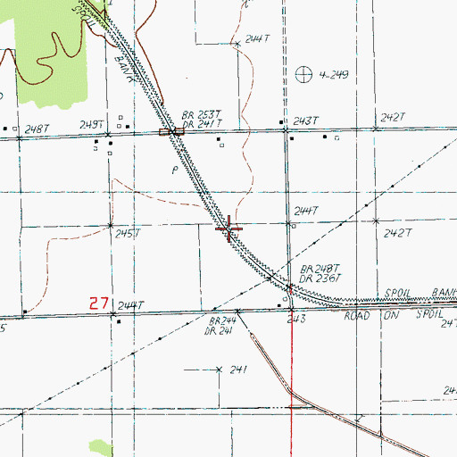 Topographic Map of Thompson Creek, AR