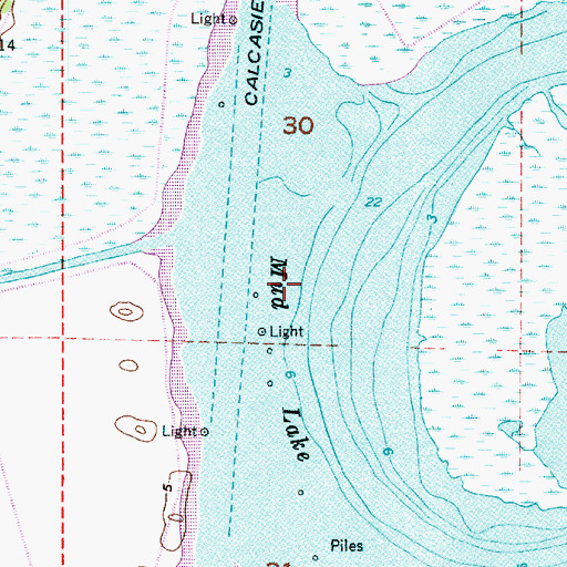 Topographic Map of Mud Lake, LA