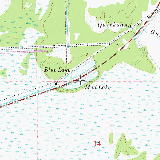 Topographic Map of Mud Lake, LA