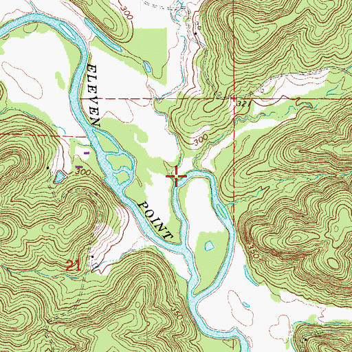 Topographic Map of Thompson Creek, AR
