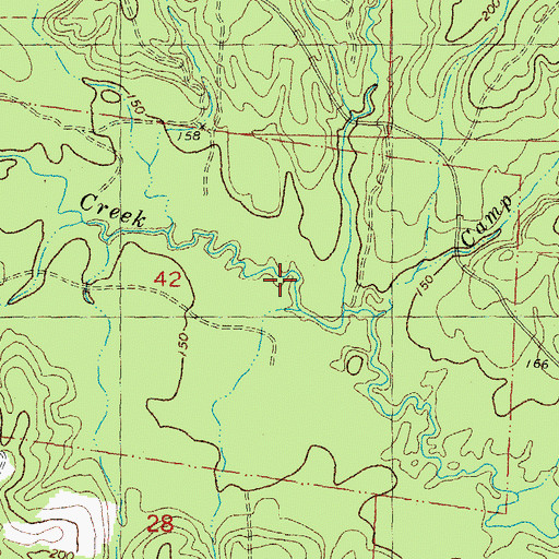 Topographic Map of Munroe Creek, LA