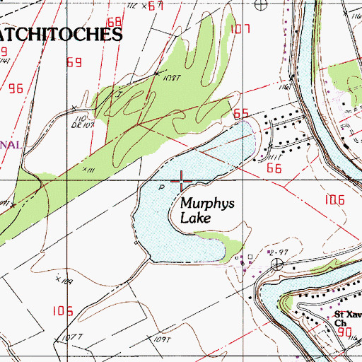Topographic Map of Murphys Lake, LA