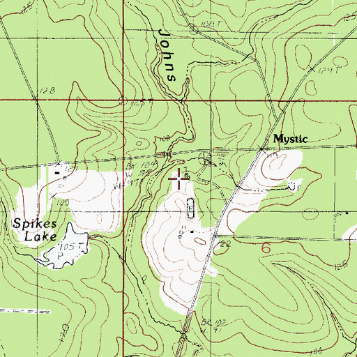 Topographic Map of Mystic Baptist Church, LA