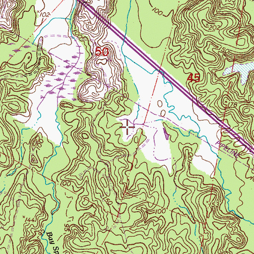 Topographic Map of Nash Lake, LA