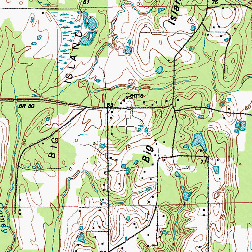 Topographic Map of New Hope Free Methodist Church, LA