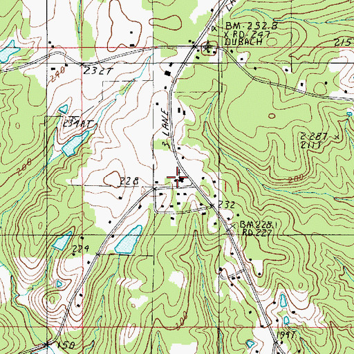 Topographic Map of New Prospect Baptist Church, LA