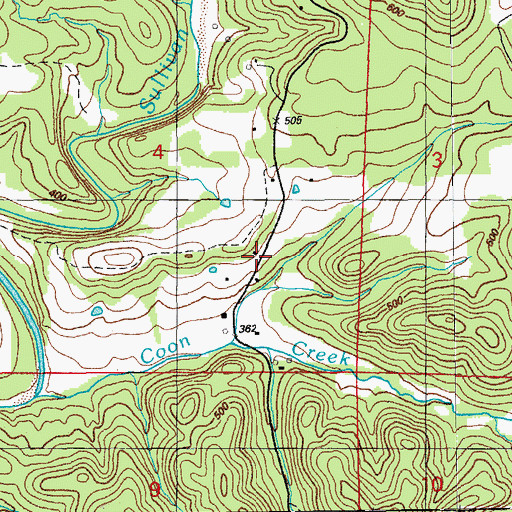 Topographic Map of Thompson School, AR