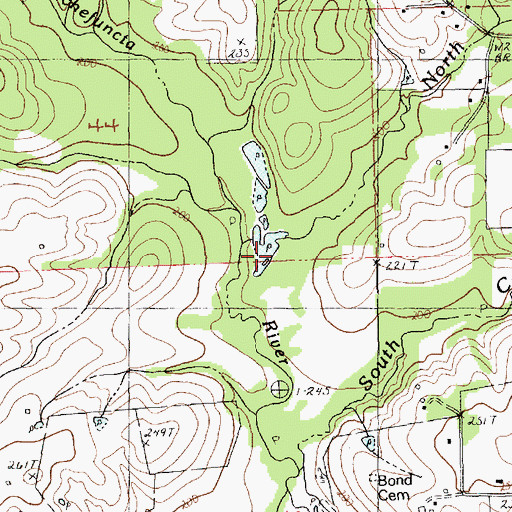 Topographic Map of North Carson Creek, LA