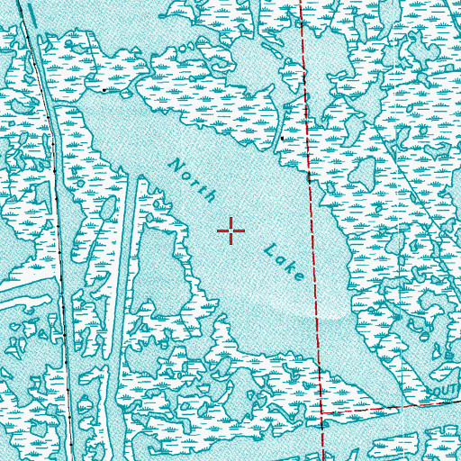 Topographic Map of North Lake, LA