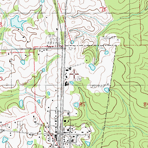 Topographic Map of Norwood Cemetery, LA