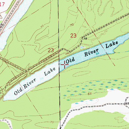 Topographic Map of Old River Lake, LA