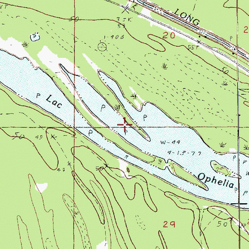 Topographic Map of Lac Ophelia, LA