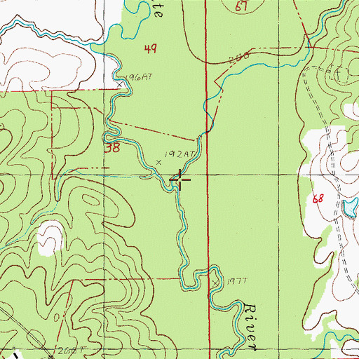 Topographic Map of Opossum Bayou, LA