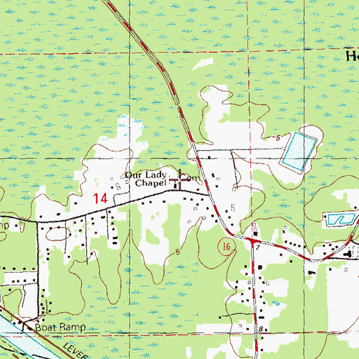 Topographic Map of Our Lady Chapel, LA