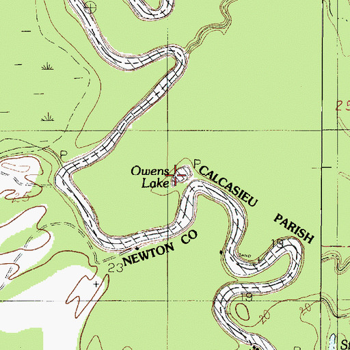 Topographic Map of Owens Lake, LA