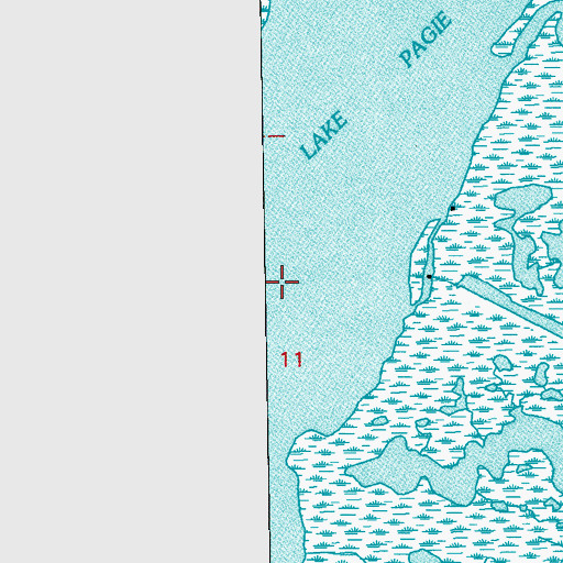 Topographic Map of Lake Pagie, LA