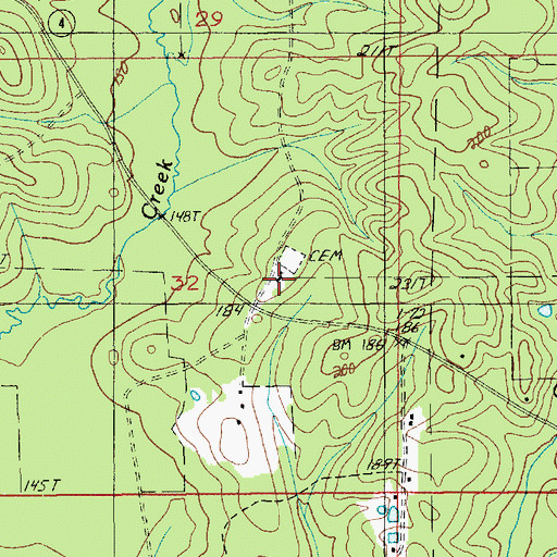 Topographic Map of Palestine Baptist Church, LA