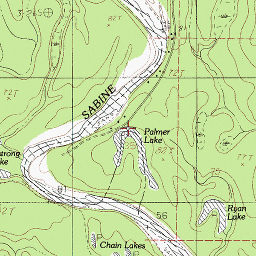 Topographic Map of Palmer Lake, LA