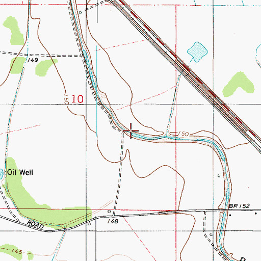 Topographic Map of Pascagoula Bayou, LA