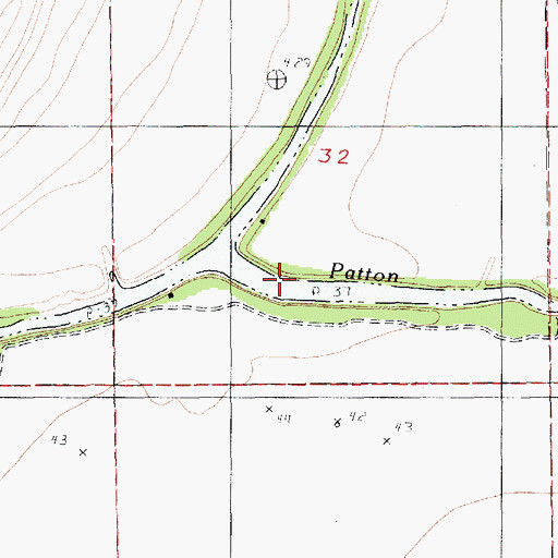 Topographic Map of Patton Lake, LA