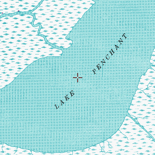 Topographic Map of Lake Penchant, LA
