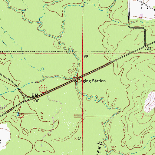 Topographic Map of Perkins Branch, LA