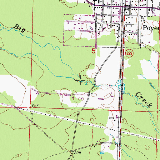 Topographic Map of Thunder Branch, AR