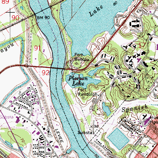 Topographic Map of Pierson Lake, LA