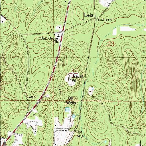 Topographic Map of Plain Dealing Oil Field, LA