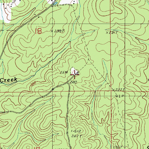 Topographic Map of Pleasant Hill Church, LA