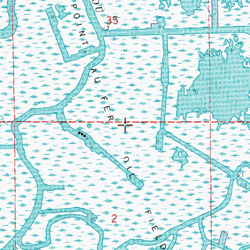 Topographic Map of Point Au Fer Oil Field, LA