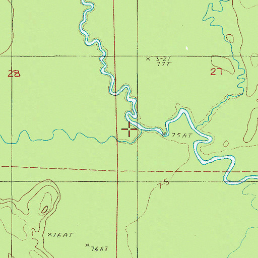 Topographic Map of Port de Luce Creek, LA