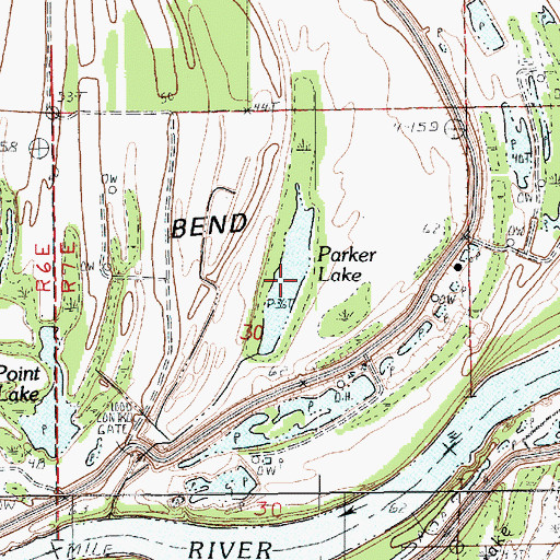 Topographic Map of Parker Lake, LA