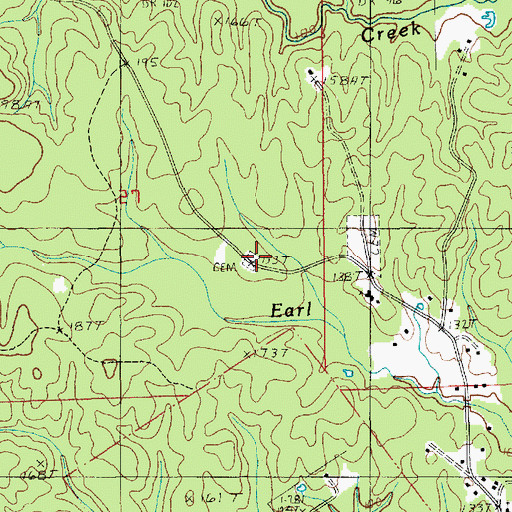 Topographic Map of Pritchard Cemetery, LA