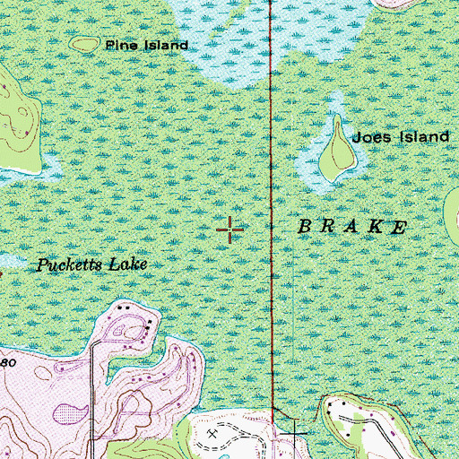 Topographic Map of Pucketts Lake, LA