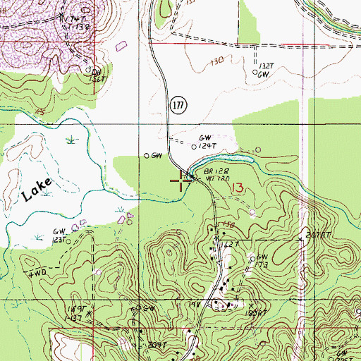 Topographic Map of Rambin Bayou, LA