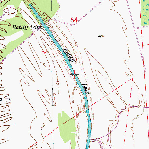 Topographic Map of Ratliff Lake, LA