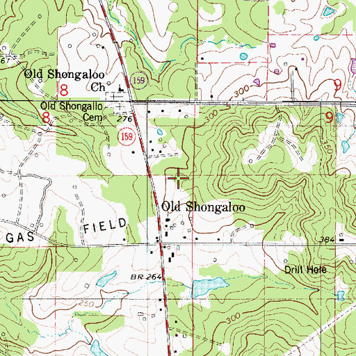 Topographic Map of Red Rock Oil and Gas Field, LA