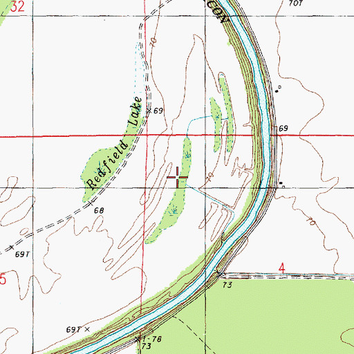 Topographic Map of Redfield Lake, LA