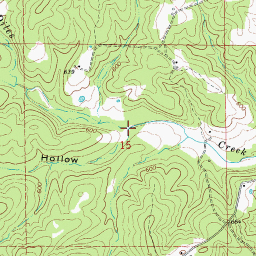 Topographic Map of Timber Fork Hollow, AR