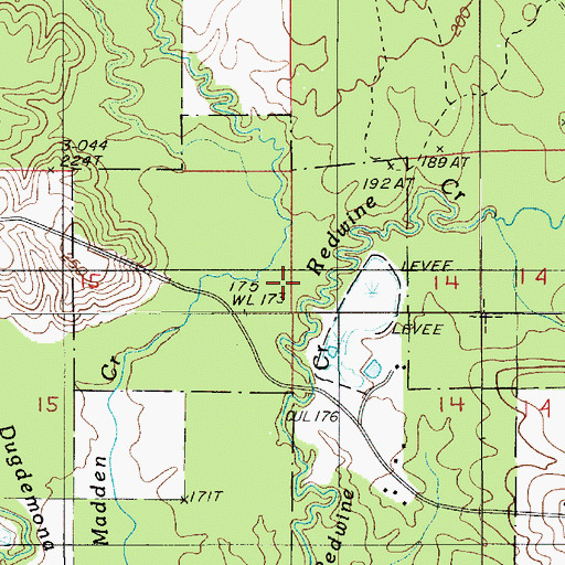 Topographic Map of Redwine Creek, LA
