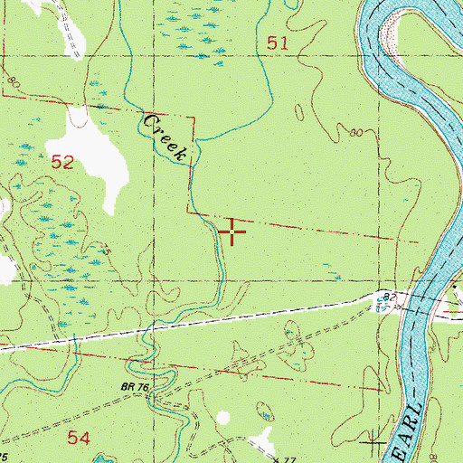 Topographic Map of Richey Bayou, LA