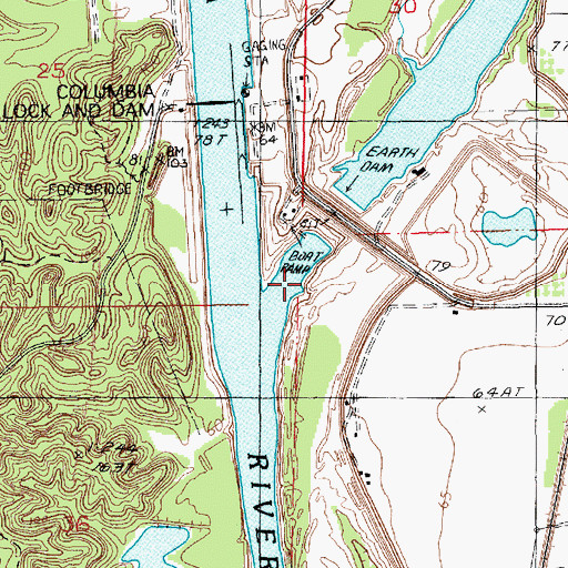 Topographic Map of Riverton Lake, LA