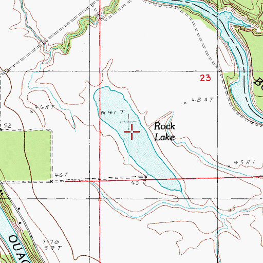 Topographic Map of Rock Lake, LA