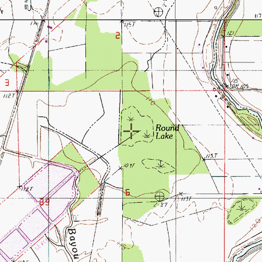 Topographic Map of Round Lake, LA